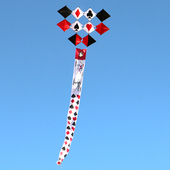 潍坊十菱风筝菱形立体大型高档碳素杆伞布成人长尾风筝线轮初学者