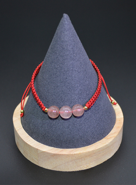 天然草莓晶手串闺蜜手链