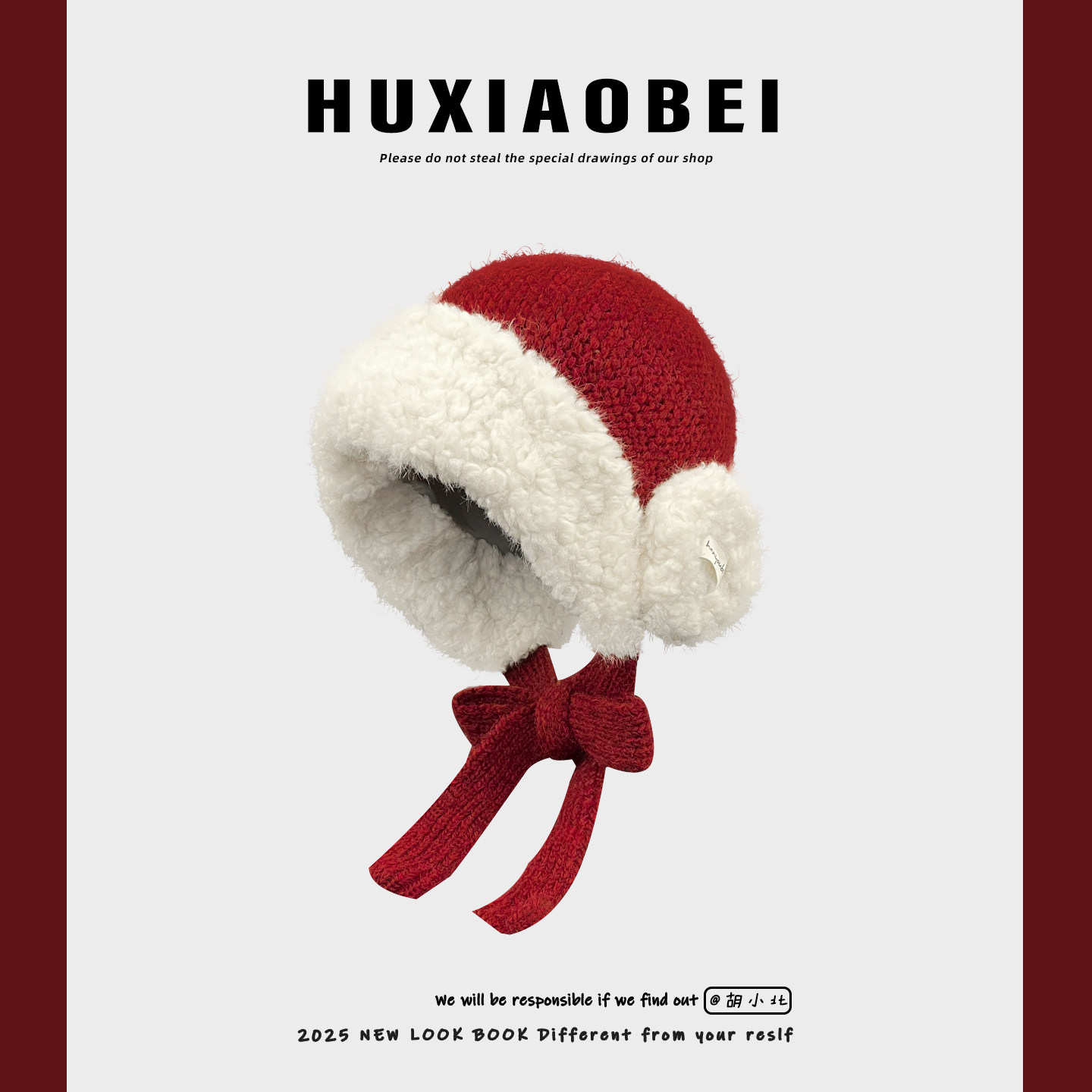 安可拉红雷锋帽女秋冬季保暖加绒显脸小绑带护耳加厚保暖套头帽,服饰配件/皮带/帽子/围巾,帽子,淘宝优惠券,粉丝福利购,淘宝优惠卷