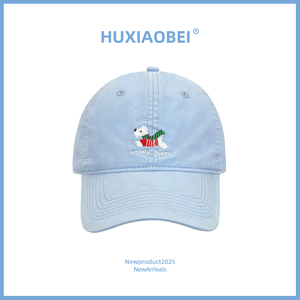 2025新款雪纳瑞小狗刺绣棒球帽女春夏出游韩版百搭显脸小鸭舌帽子