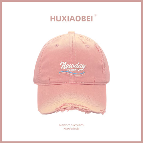 出游韩系男女春夏宽檐破洞棒球帽