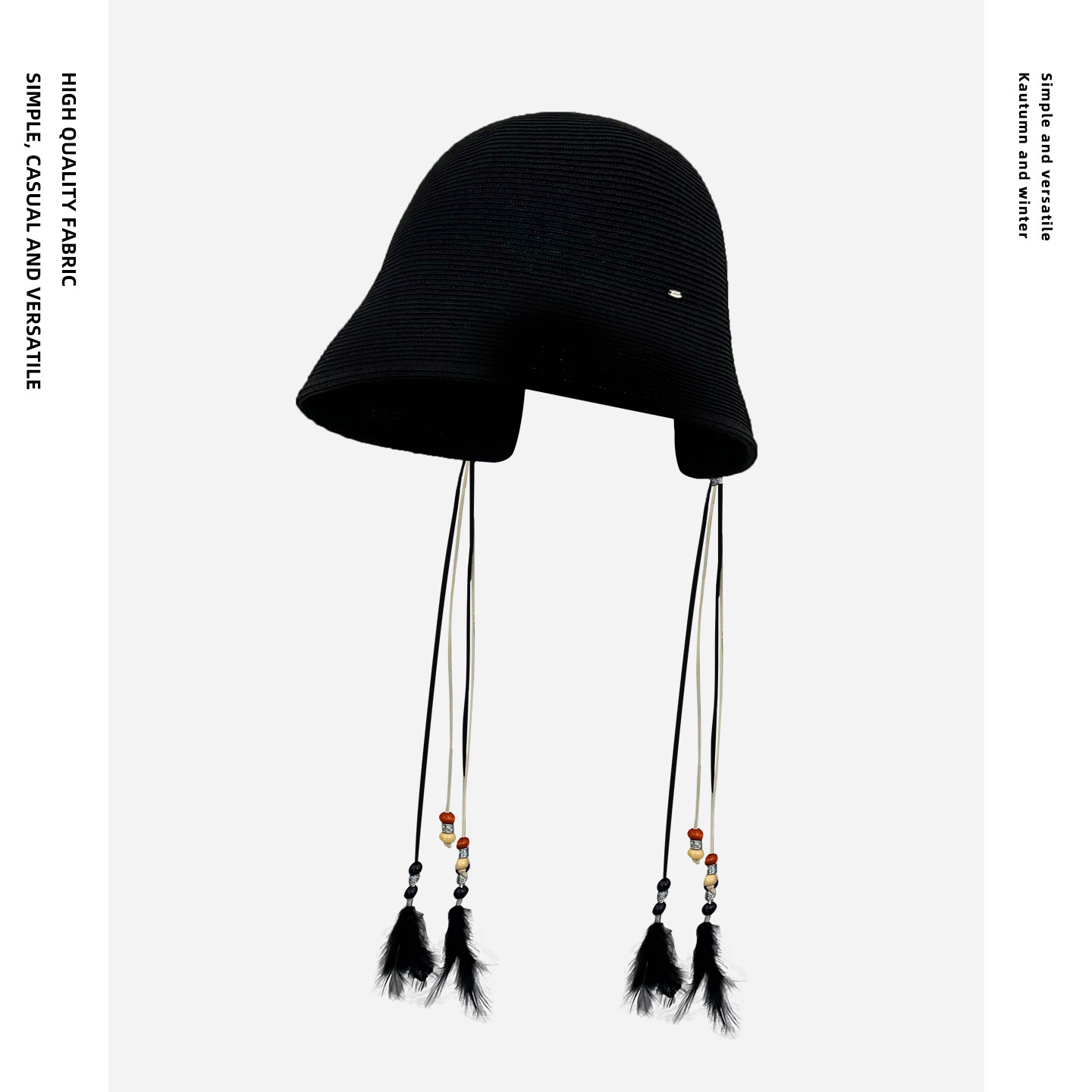 民族风流苏辫子杨紫同款渔夫帽子女2025新款夏季出游大帽檐遮阳帽