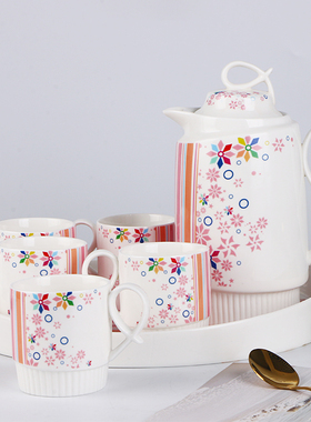 敏杨拉斐尔陶瓷茶具办公室家用茶壶套装咖啡杯送礼品盒茶具套装