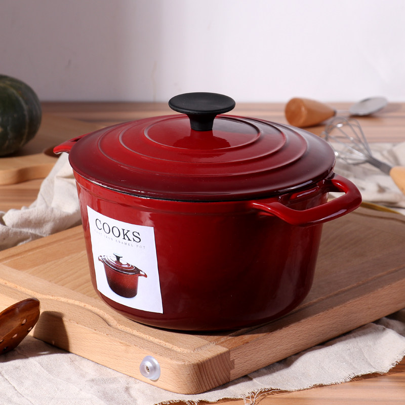 支持专柜验货正品进口22cm/26cm德国珐琅铸铁锅炖锅煲汤锅无涂层