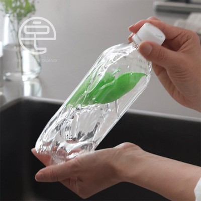 正品。日本MARNA魔力豌豆杯刷玻璃奶瓶保温瓶刷洗杯子海绵擦神器