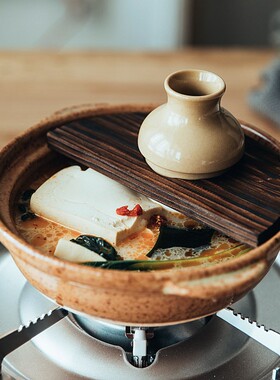 日本制安乐窑土锅豆腐锅汤锅日式万古烧砂锅耐高温干烧不裂炖锅