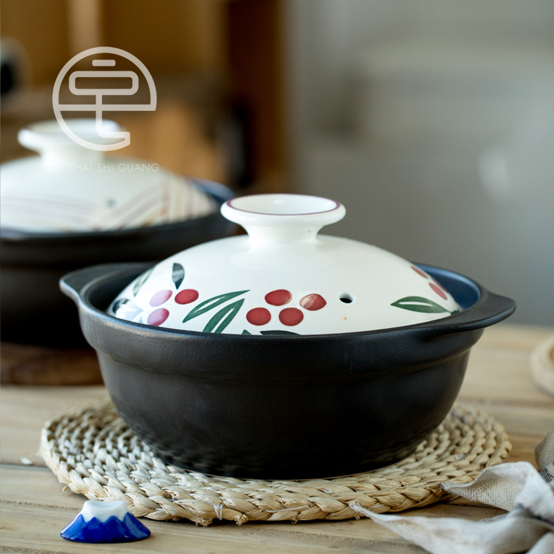 【电磁炉款】无需导热板。原装进口万古烧土锅砂锅汤锅炖锅焖煮锅