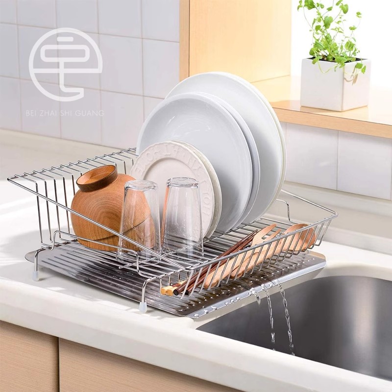 日本制原装进口不锈钢一体碗盘子砧板沥水架水槽厨房家用置物架