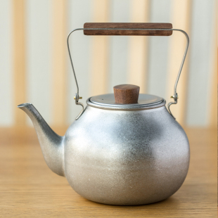 日本宫崎制作所不锈钢 日式茶壶冲泡茶急须壶一人喝小茶壶带滤网