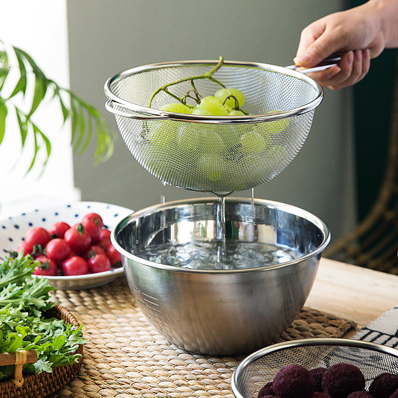 18-8食品级日本进口料理盆 不锈钢盆 沥水盆 打蛋盆 面盆 洗菜盆