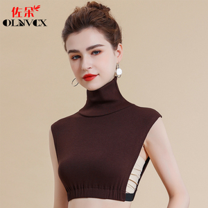 针织假领子女百搭假领2023秋冬内搭配毛衣假高领打底保暖护颈领子