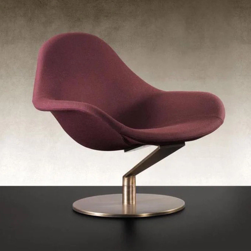 北欧设计师轻奢异形单人红色老虎沙发休闲椅样板房客厅酒店玻璃钢