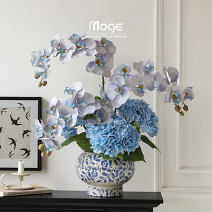 陌歌  高级感蝴蝶兰仿真花盆栽高品质逼真手感兰花客厅餐桌摆件