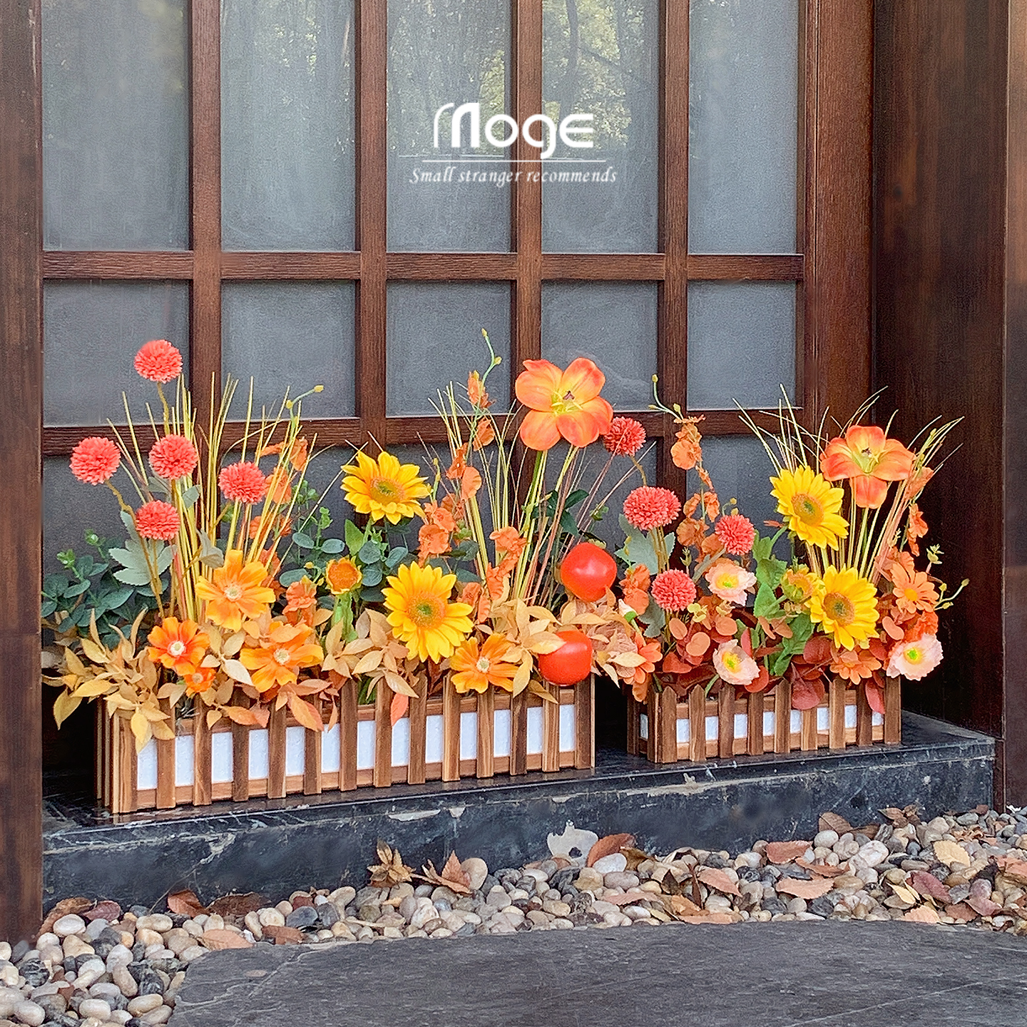 仿真花栅栏景观橱窗装饰摆件