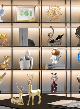 创意酒柜摆件家居客厅电视柜软装饰品北欧轻奢Q现代简约工艺品摆