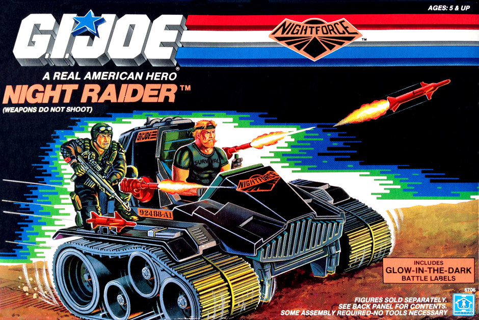 特种部队 GIJOE 老版 兵人 载具 1988年 夜袭队暗夜突袭者 1:18