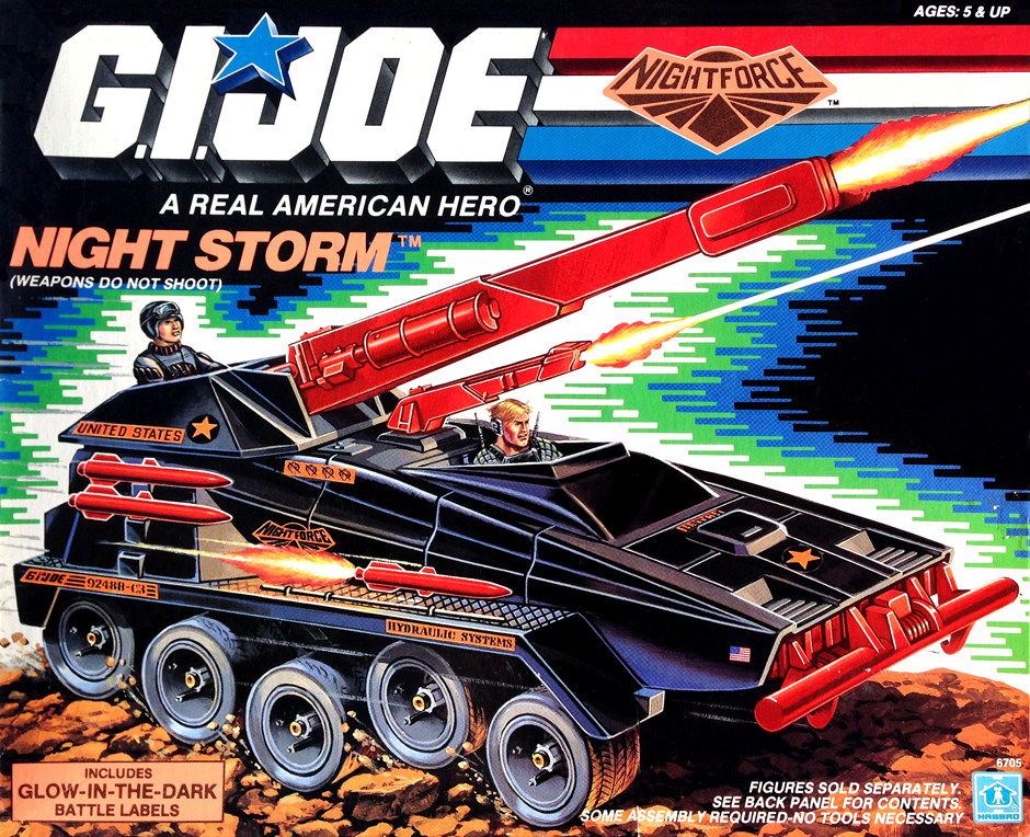 特种部队 GIJOE 老版 兵人 载具 1988年 夜袭队暗夜风暴号 1:18