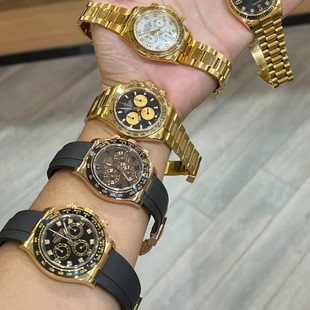 腕表18K黄金玫瑰金包金 MSPS高端男士 精钢镶钻自动机械男女手表