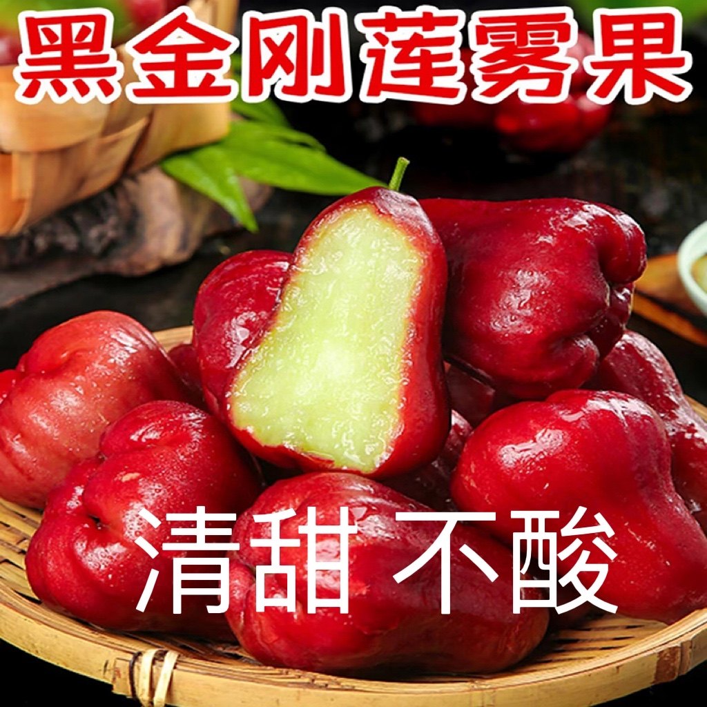 黑金刚莲雾新鲜水果5斤 当季孕妇福建脆甜海南仙女果整箱顺丰包邮
