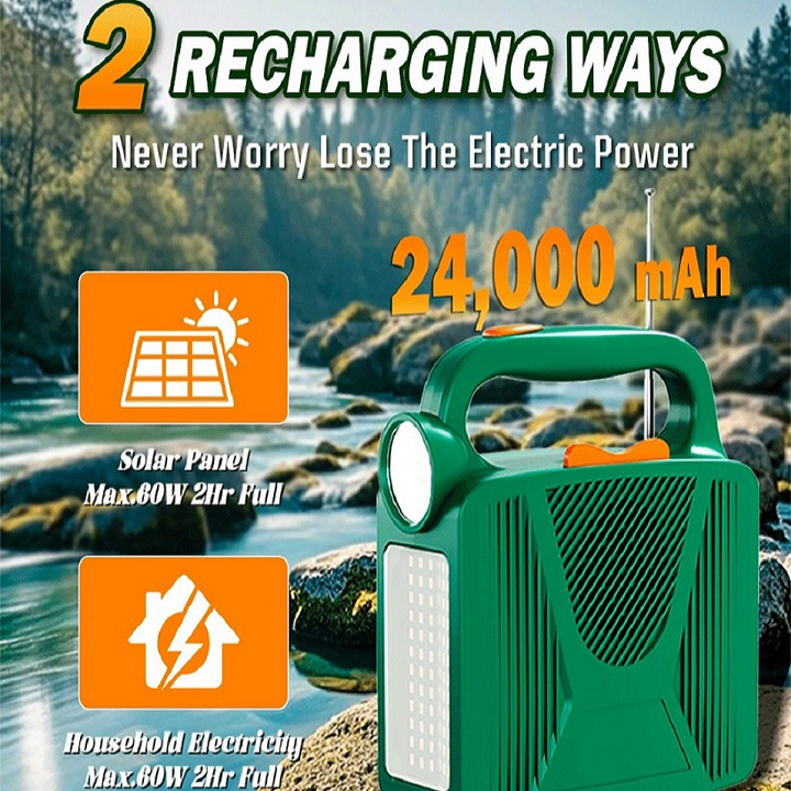 A新款移动照明灯充电器收音机音箱居家户外露营