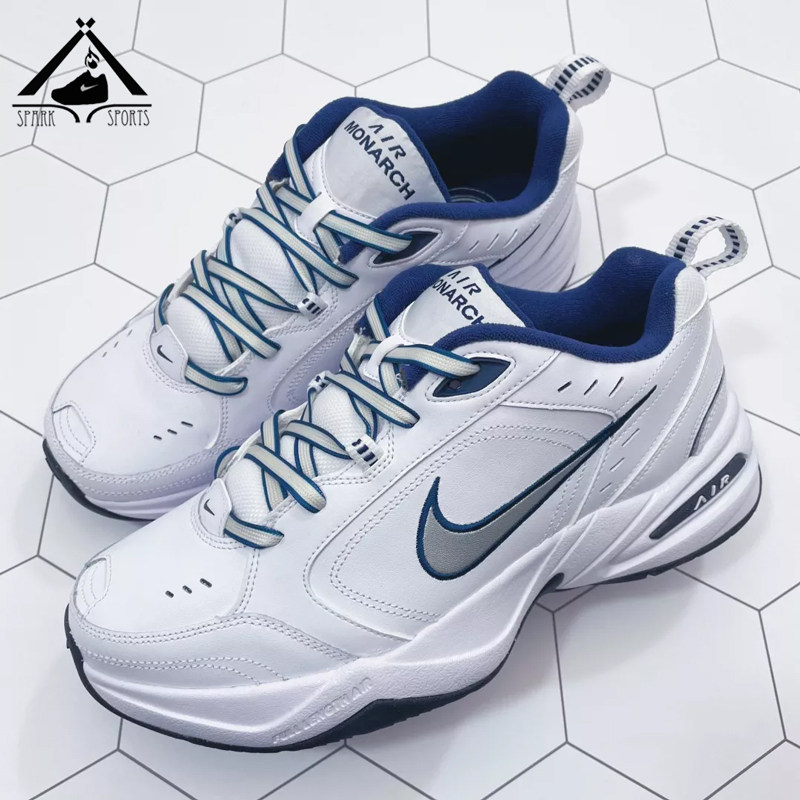 nike耐克 air monarch 4 白蓝复古增高老爹跑步运动鞋415445-102