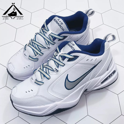 Nike耐克 Air MONARCH 4 白蓝复古增高老爹跑步运动鞋415445-102