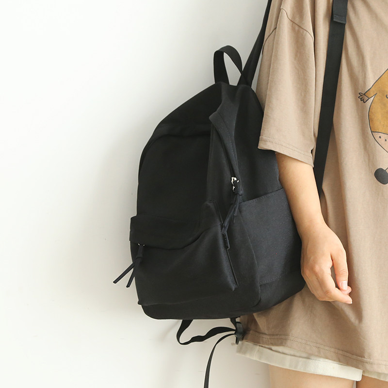 nr诺然秋冬纯色双肩背包小书包女大学生双肩包女旅游轻便小背包