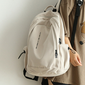 NR百搭大容量双肩包女旅游书包初中女生大学生男电脑包双肩背包