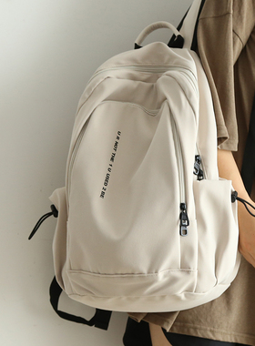 NR百搭大容量双肩包女旅游书包初中女生大学生男电脑包双肩背包