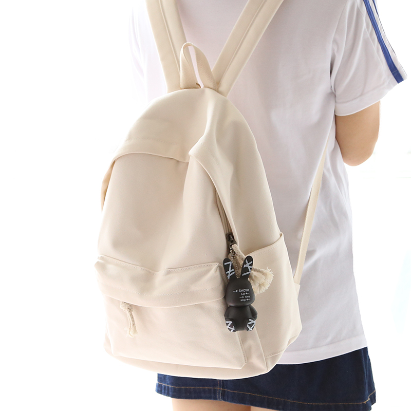 NR诺然新品 纯色帆布书包女双肩包休闲百搭小清新中学生双肩背包在类目 箱包皮具/热销女包/男包, 双肩背包中 - 来自Buy2taobao.com提供专业的淘宝代购服务