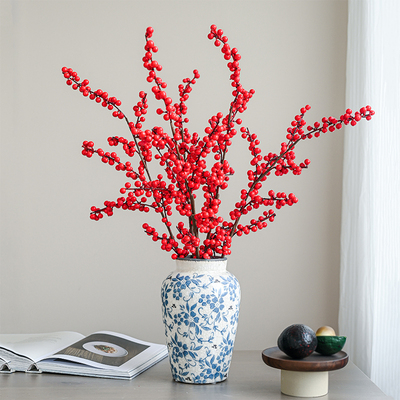 仿真花客厅餐桌浆果发财果