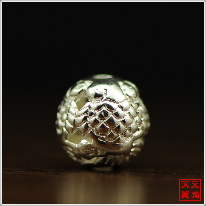 【直径7mm】合金银佛珠念珠隔珠图片