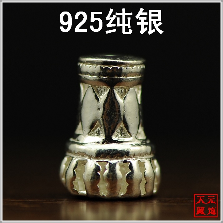 diy小号纯银浮雕配饰佛塔