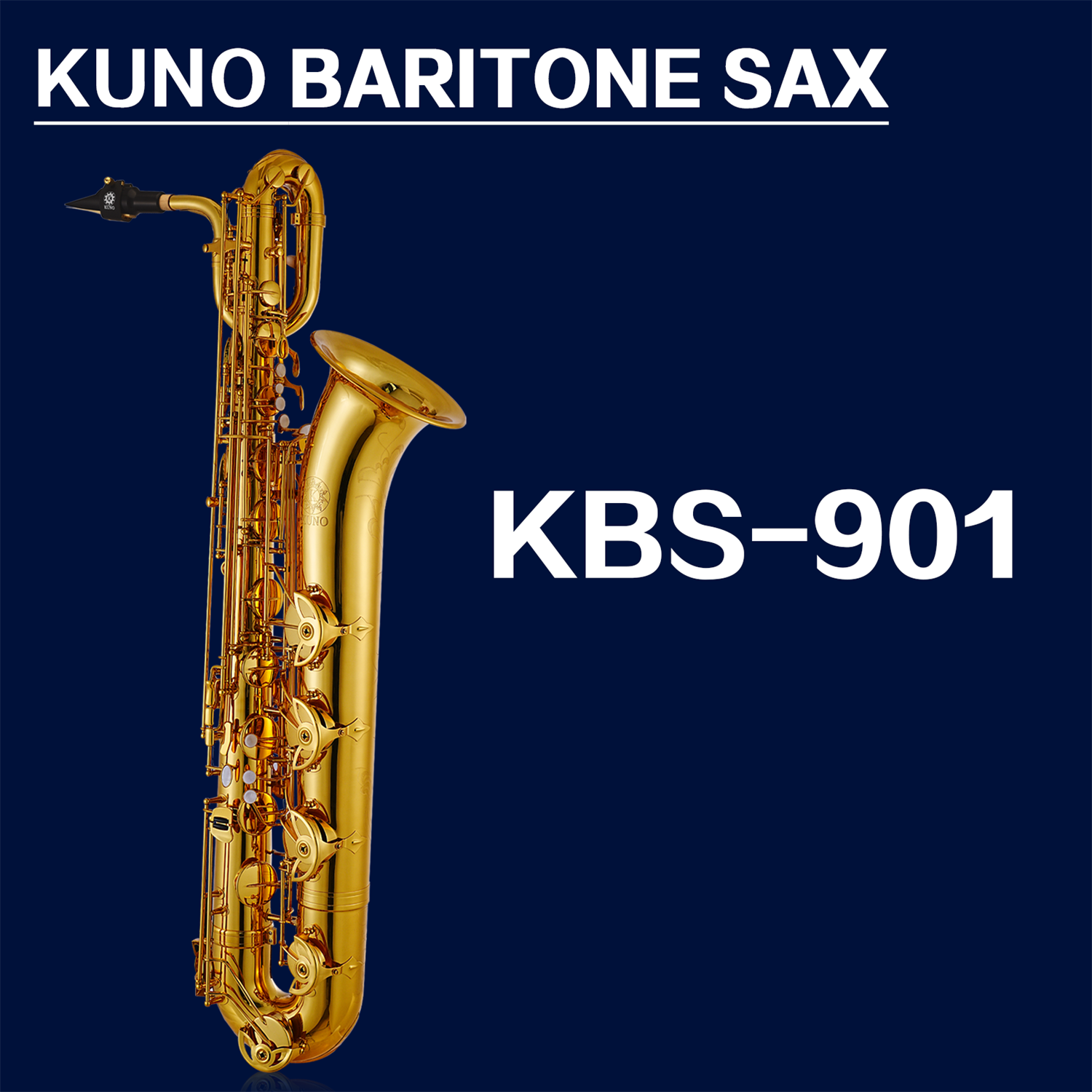 KUNO/九野 上低音萨克斯 KBS-901 降E调 漆金 巴立东