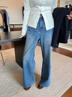 WIDELIA2025显瘦显腿长高腰牛仔裤女夏季新款宽松休闲拖地阔腿裤