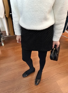 widelia2025秋冬韩版高腰显瘦印花灯芯绒A字包臀精致百搭半身裙女