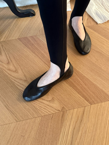 widelia百搭韩系圆头v口黑色单鞋女芭蕾鞋平底休闲复古皮鞋