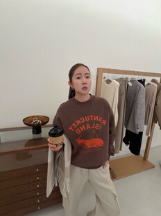 WIDELIA 2025秋冬新款韩版宽松显瘦百搭休闲加绒卫衣