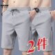 休闲速干抽绳运动沙滩中裤 薄款 子 男生夏季 啄木鸟冰丝凉感五分短裤
