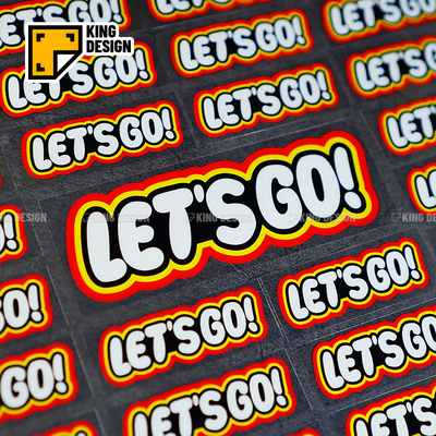 国王车贴创意let'sgo避震风挡