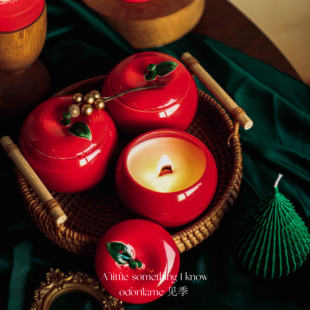 《苹平安安》圣诞节苹果香薰蜡烛卧室香氛伴手礼平安夜交换礼物盒