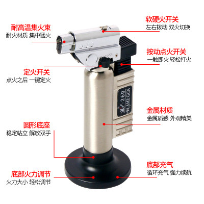 点艾器具艾条艾柱艾绒艾灸专用打火机点燃工具防风定火可充气