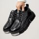男士 潮牌高级感黑色大头德比鞋 增高厚底潮鞋 时尚 春季 休闲男鞋 新款