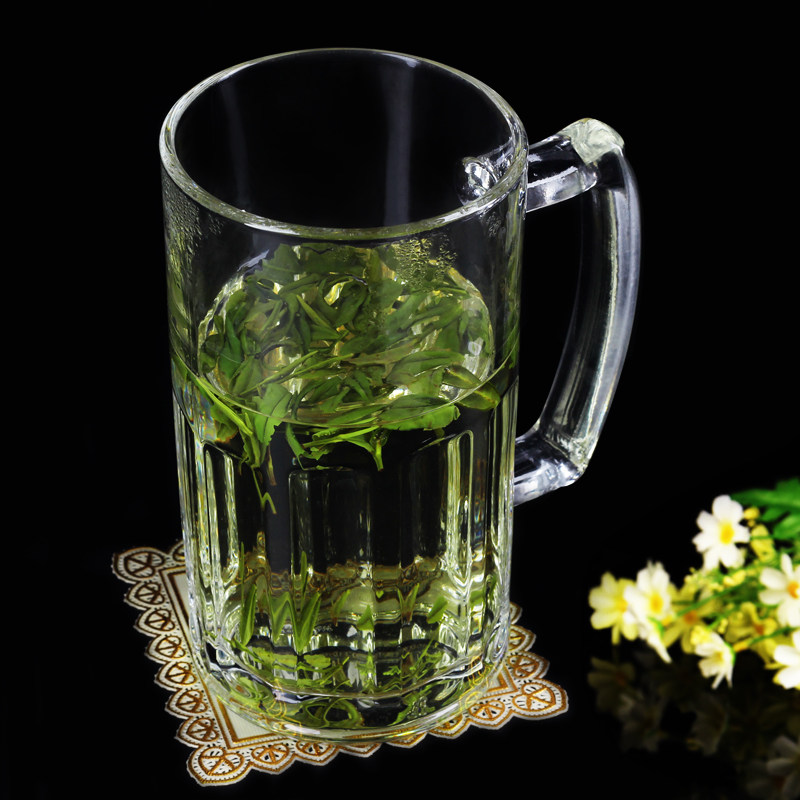 带把手超大号精酿啤酒杯500ml大容量1L英雄杯扎啤杯茶楼泡茶杯子