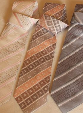 男士南京云锦研究所 吉祥云锦 灰色格子纳米真丝云锦精品领带现货