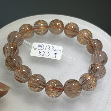 天然水晶铜发晶手链男女水晶手串时尚饰品礼物一物一图