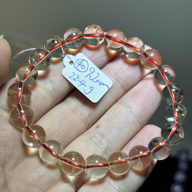 天然黄水晶手链浅黄色水晶特惠出  一物一图