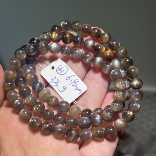 天然黑金骨干水晶三圈多圈手链男女猫眼石月光石饰品礼物一物一图