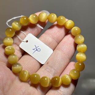 天然金虎睛石手串链单圈虎眼石木变石圆珠8毫米左右     一物一图