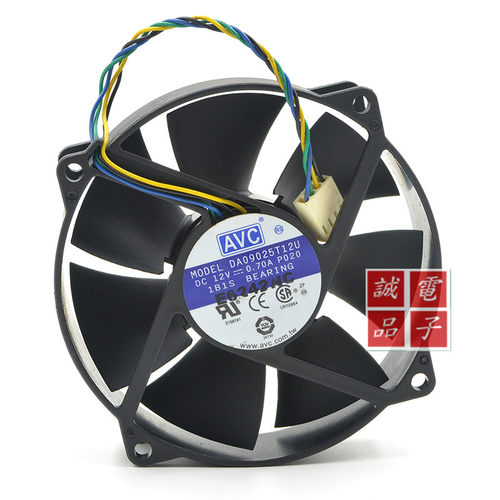 AVC DA09025T12U  9025 9CM12V 0.7A 电脑CPU机箱大风PWM四针风扇